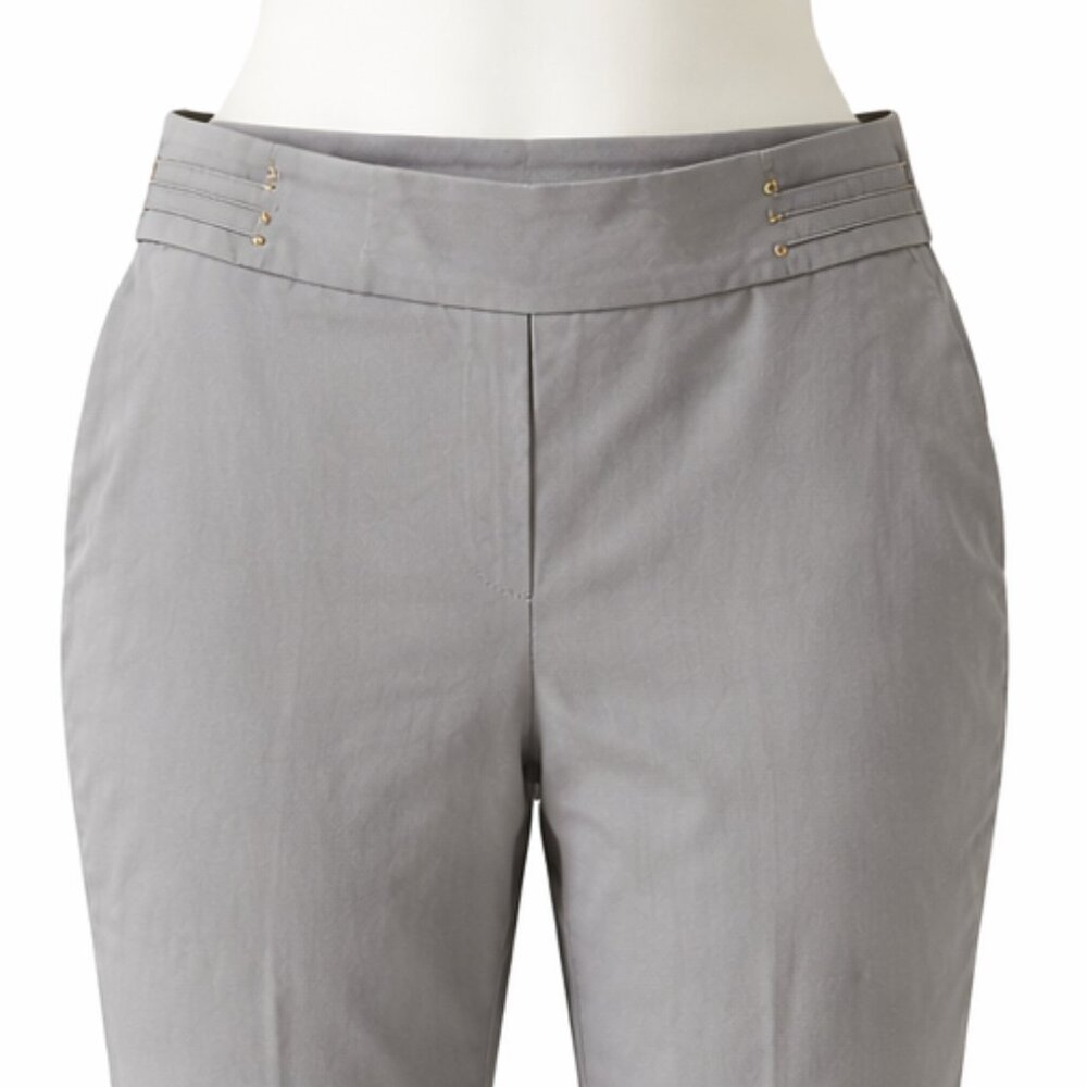 JM Collection Gray Slim Fit Pants – Size Medium – NEW (Never Worn, Washed)